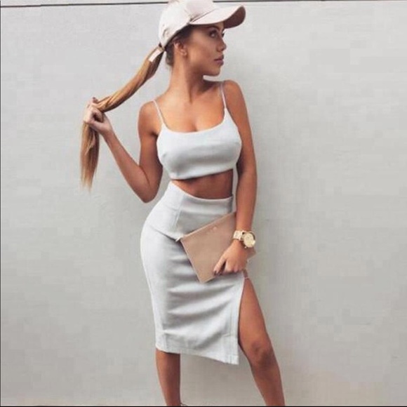 🔥On Sale Sexy Two Piece Bodycon  Set - Picture 2 of 4